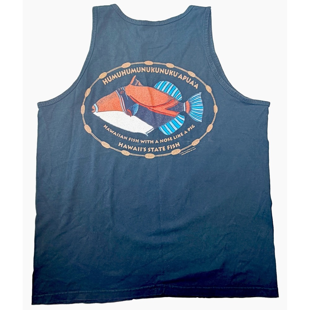 Vintage 2000 Kauai Hawaii Humuhumunukunukuapuaa Triggerfish Tank Top XL